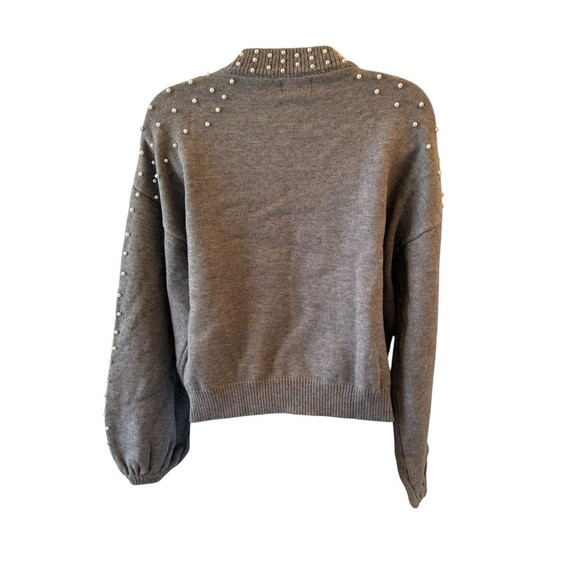 POL Pearl Embellished Full Sleeve Knit Sweater Sz L Pullover Comfy Boho - Picture 3 of 10